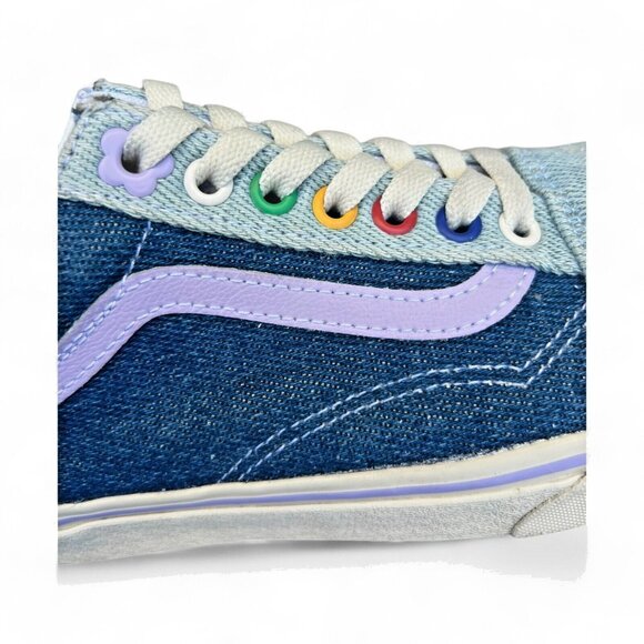 VANS Size 8.5 W / 7.5 M/ 39EU -Emma Mulholland on Holiday Old Skool Blue Denim - Picture 8 of 9